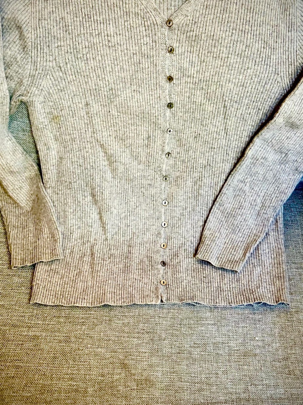 VTG Jones of New York Cardigan Gray Button Up Sweater Angora/Wool